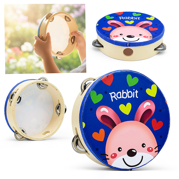 Бубен D2379 "Розовый зайка"