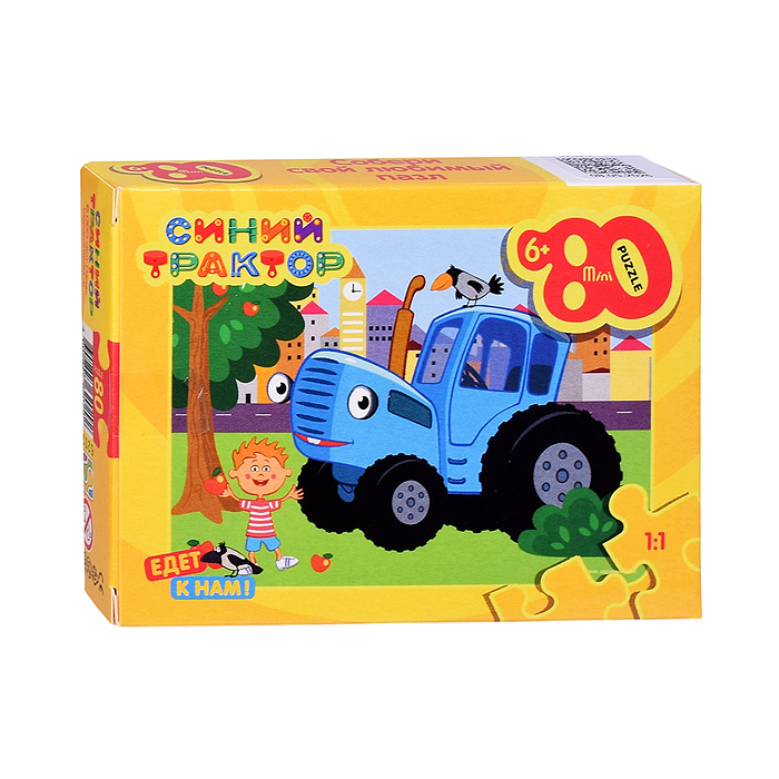 Пазл mini 80 "Синий трактор"
