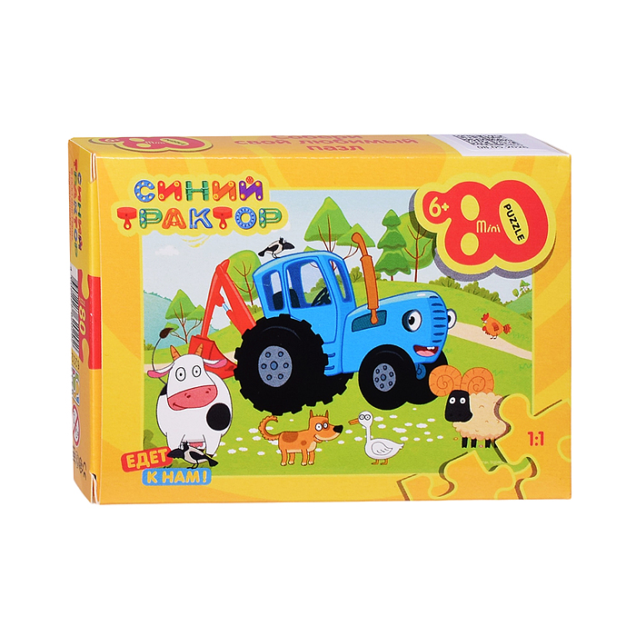 Пазл mini 80 "Синий трактор"