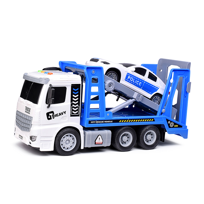Машина S977-7B "Аварийно-спасательная машина" на батарейках, 1:14 (свет, звук) в коробке