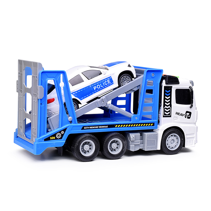Машина S977-7B "Аварийно-спасательная машина" на батарейках, 1:14 (свет, звук) в коробке