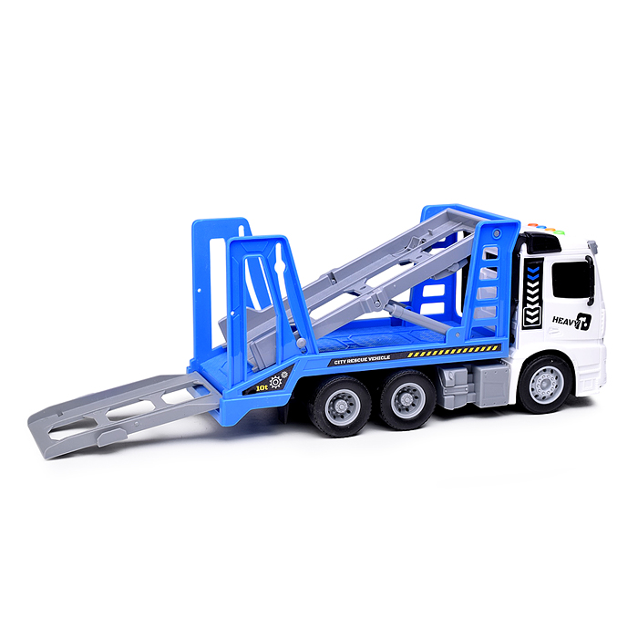 Машина S977-7B "Аварийно-спасательная машина" на батарейках, 1:14 (свет, звук) в коробке