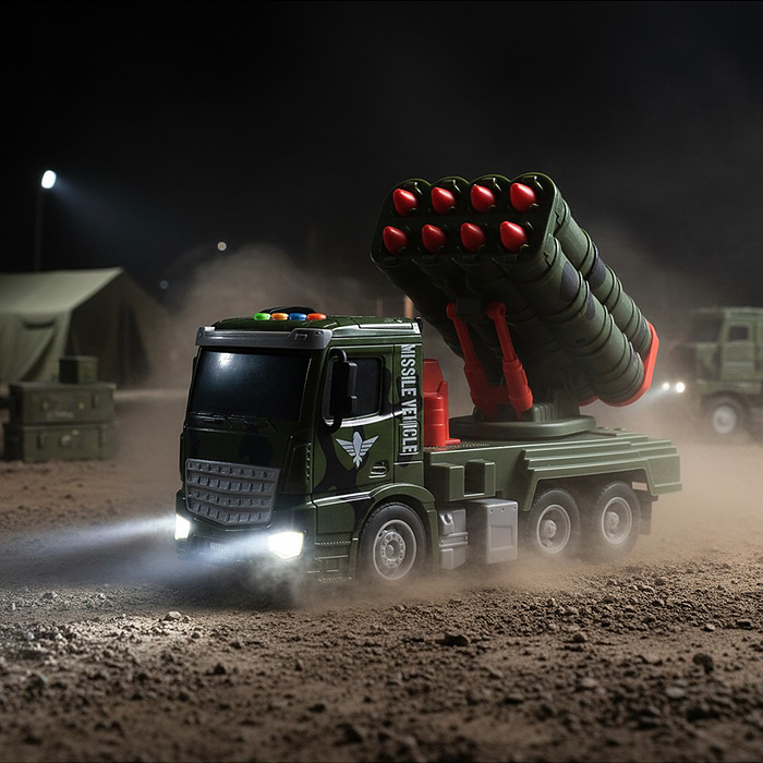 Фото к товару Машина S977-9A "Военная спецмашина" (свет, звук) в коробке Машина S977-9A "Военная спецмашина" (свет, звук) в коробке