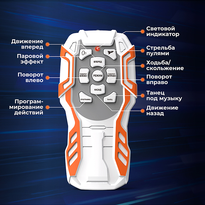 Робот BT0092-2 "Покоритель звёзд 2" (свет,звук,стрельба) р/у, 27MHz в коробке