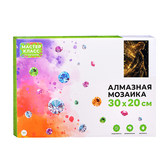 Фото к товару Мозаика алмазная MKA3020-223 "Золотой ангел" (светится в темноте) 30*20 см. Мозаика алмазная MKA3020-223 "Золотой ангел" (светится в темноте) 30*20 см.