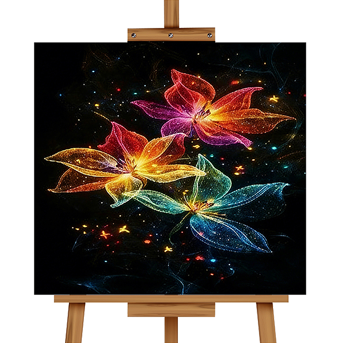 Фото к товару Мозаика алмазная MKA2020-102 "Яркие цветы" (светится в темноте) 20*20 см. Мозаика алмазная MKA2020-102 "Яркие цветы" (светится в темноте) 20*20 см.