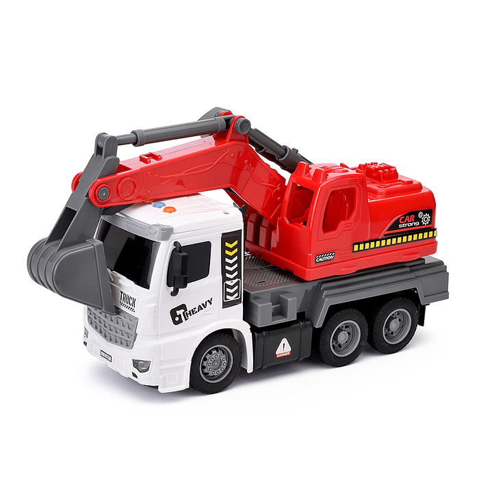 Машина S977-113B "Экскаватор с ковшом" р/у, 1:14 (свет, звук), 27 MHz в коробке