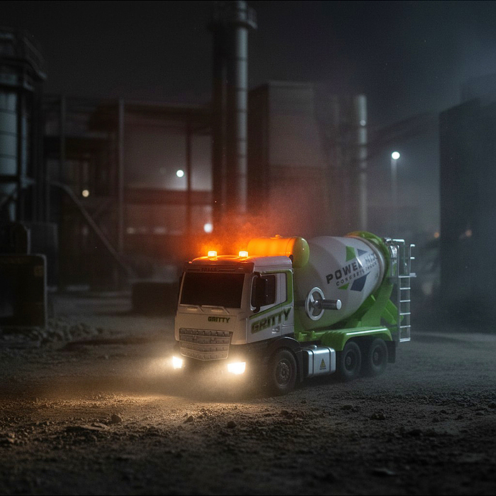 Машина 6604 "Миксер" р/у, 27 MHz (свет, звук) в коробке 