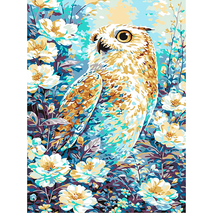 Фото к товару Картина по номерам холст на подрамнике 30х40 "Белая сова" Картина по номерам холст на подрамнике 30х40 "Белая сова"