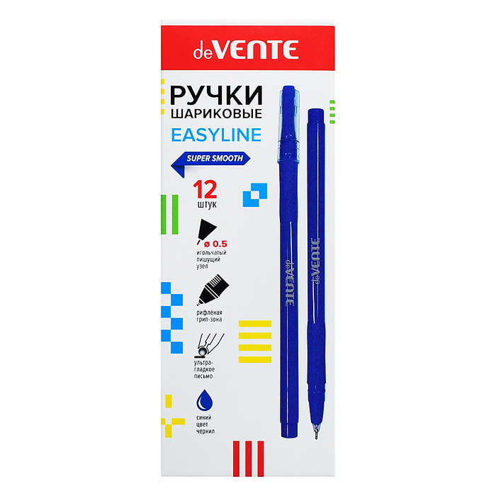 Ручка шариковая "EasyLine" d=0,5 мм, ультра гладкое письмо, чернила на масляной основе, син