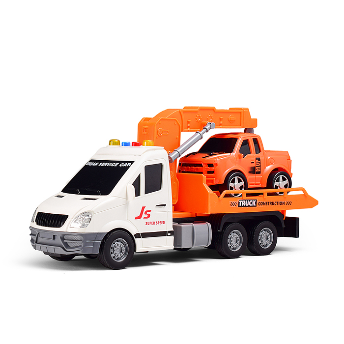 Машина JS136 "Грейдер" 1:16 (свет, звук) в коробке