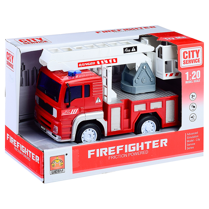 Машина WY551C "Пожарная" 1:20 (свет, звук) в коробке
