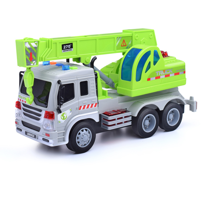 Машина WY311E "Строительная техника" с краном, 1:16 (свет, звук) в коробке