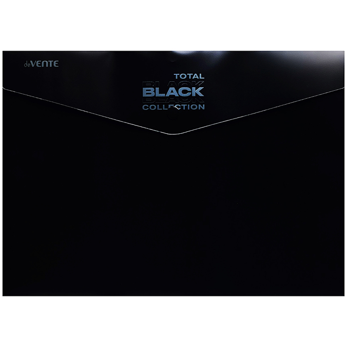 Набор папок "TOTAL BLACK" A4 (330x235 мм) 180 мкм, 3 папки, состав набора: папка-конверт на