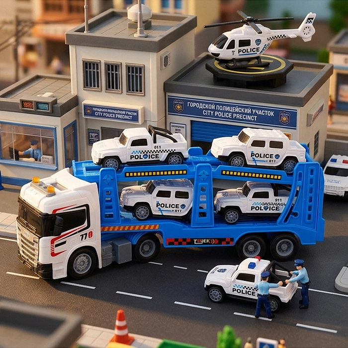 Машина S977-74A "Спецзаказ" на батарейках, 1:14 (свет, звук) в коробке