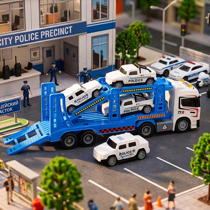 Машина S977-74A "Спецзаказ" на батарейках, 1:14 (свет, звук) в коробке