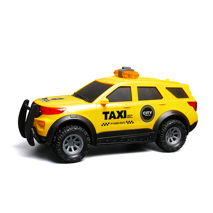Машина JS210D "Такси-джип" 1:16 (свет, звук) в коробке