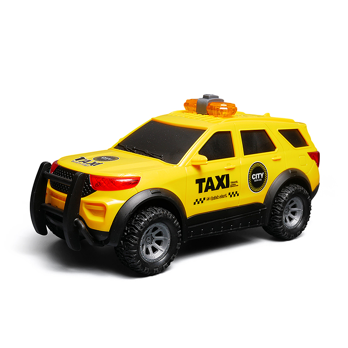 Машина JS210D "Такси-джип" 1:16 (свет, звук) в коробке
