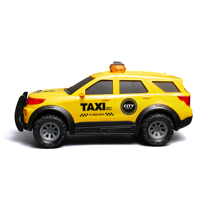 Машина JS210D "Такси-джип" 1:16 (свет, звук) в коробке