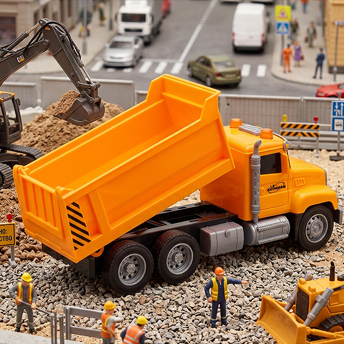 Машина WY1191A  "Самосвал" 1:20 (свет, звук) в коробке