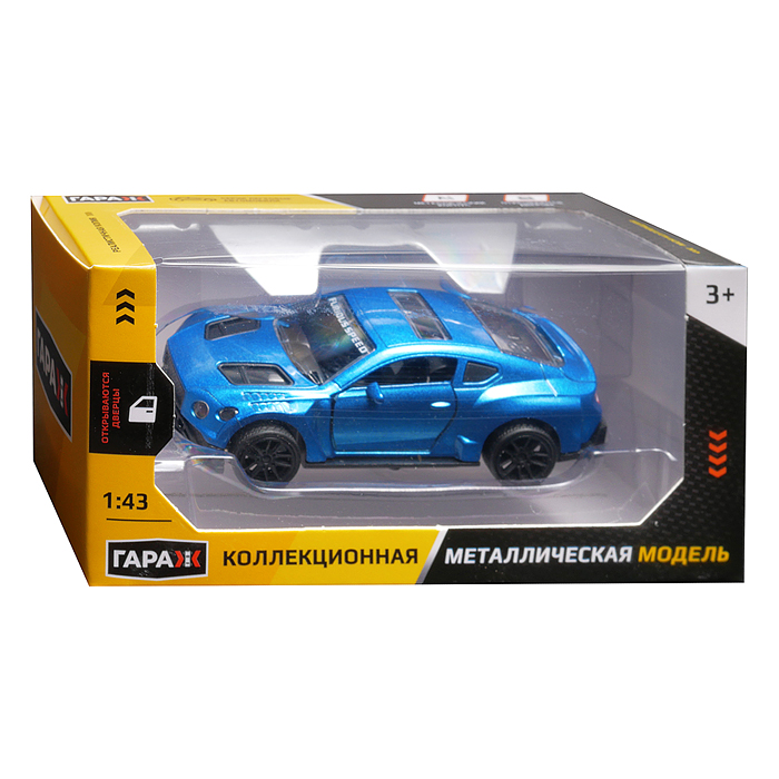 Машина 806 "Гипер-болид" 1:43 (откр двери, металл) в коробке (цвет голубой)