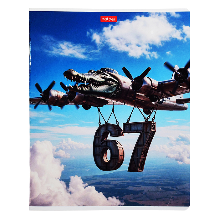 Тетрадь 48л. клетка "6-7 (Сикс-Севн)" А5ф 60-65г/кв.м на скобе 5 диз.в блоке скругл.углы