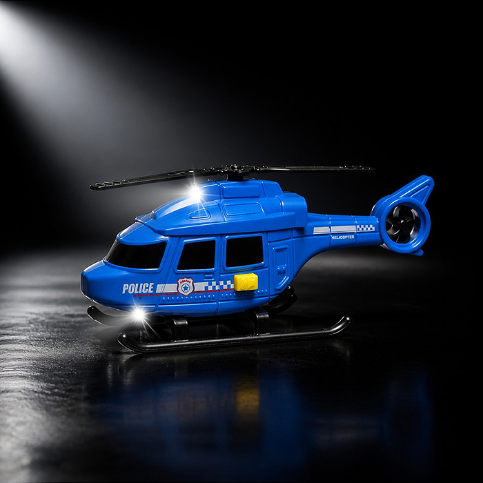 Набор машин JS235-9 "На страже порядка" 1:24 с вертолетом и джипом (свет, звук) в коробке
