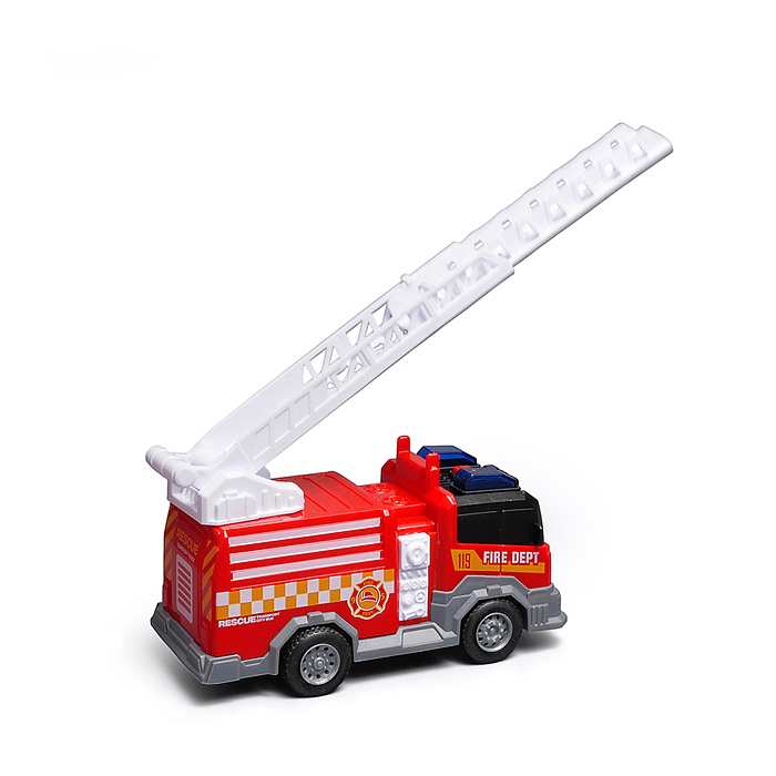 Набор машин JS235-34 "Пожарные" 1:24  5 видов транспорта (свет, звук) в коробке