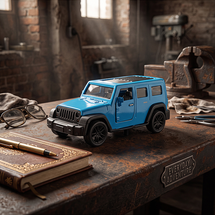 Машина 985 "Дорожный страж" 1:43 (откр двери, металл) в коробке (цвет голубой)
