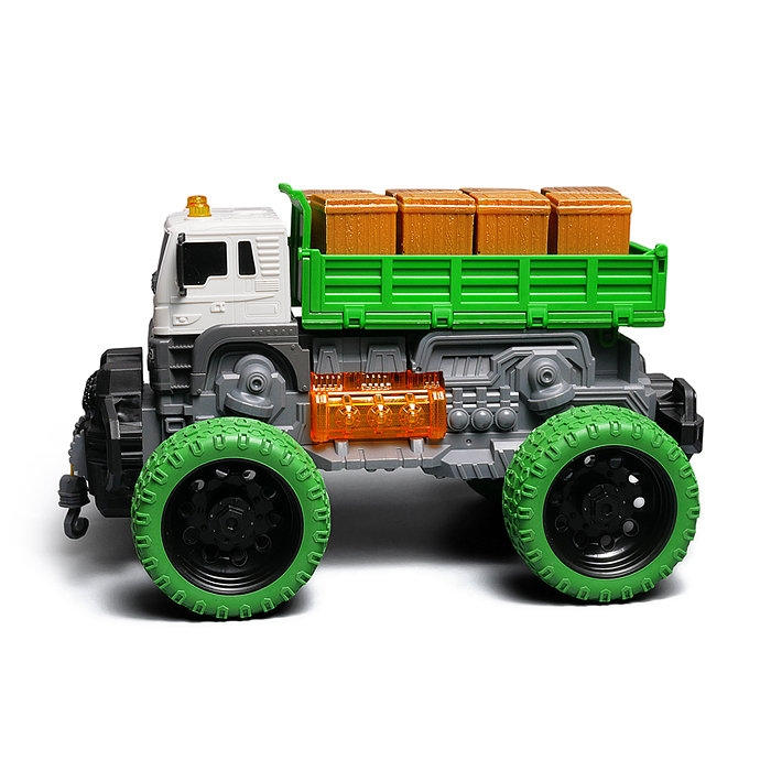 Машина JS118AS "Мега самосвал" 1:16 (свет, звук) в коробке