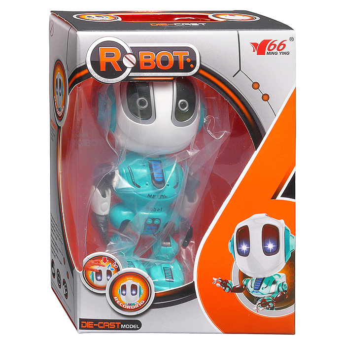 Робот MY66-Q1202 "Робик" (металл, свет, звук) в коробке