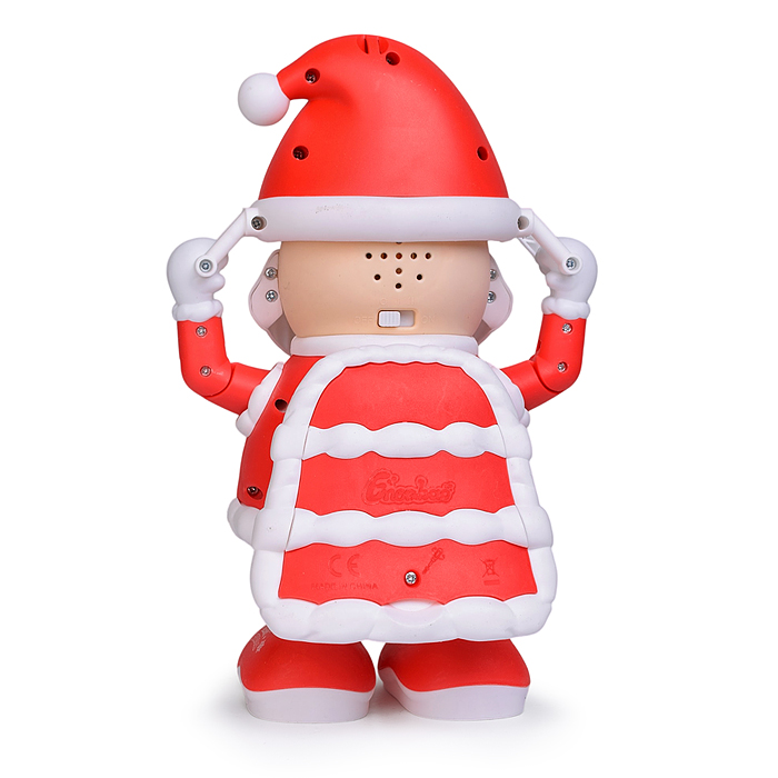 Игрушка музыкальная 373-76A "Танцор Мороз" (свет, звук)  в коробке
