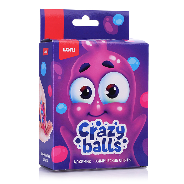 Химические опыты. Crazy Balls "Розовый, голубой и фиолетовый шарики"