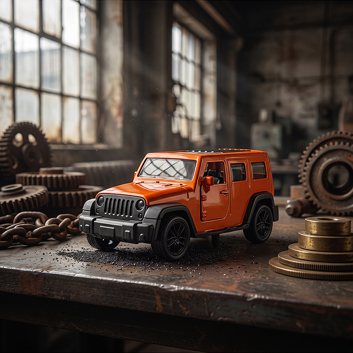 Машина 982 "Дорожный страж" 1:43 (откр двери, металл) в коробке (цвет оранжевый)