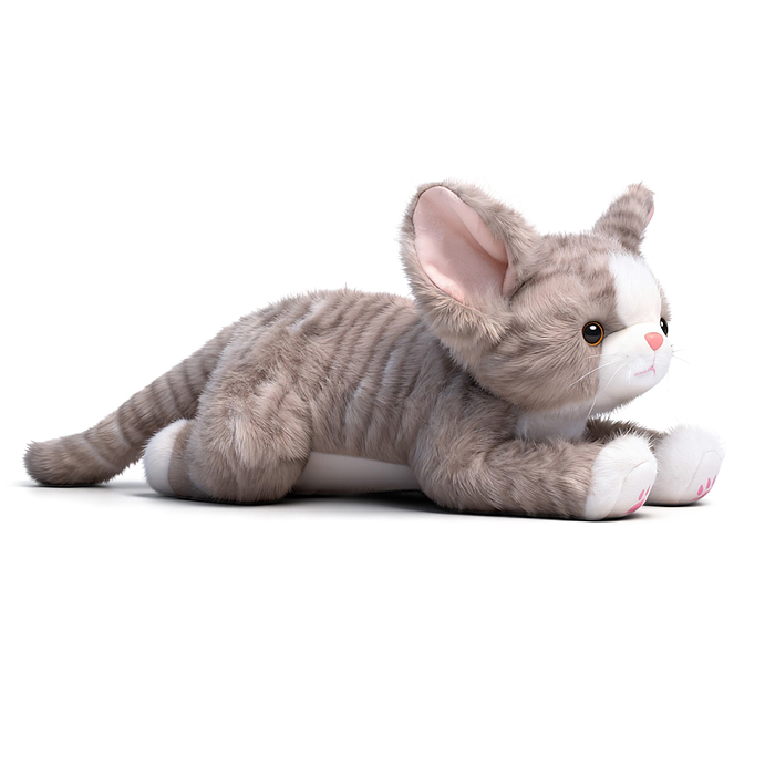 Мягкая игрушка М1832 "Кошка Снежинка" 35 см