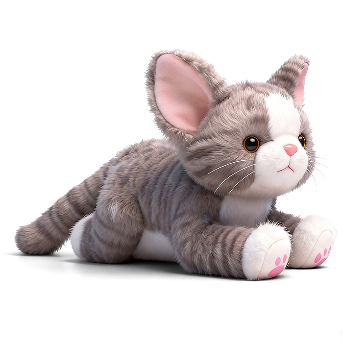 Мягкая игрушка М1832 "Кошка Снежинка" 35 см