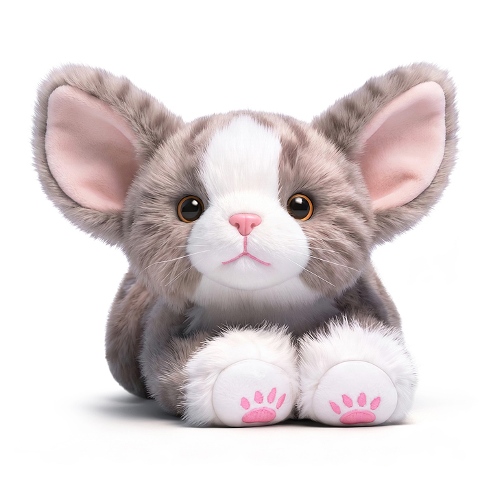 Мягкая игрушка М1832 "Кошка Снежинка" 35 см