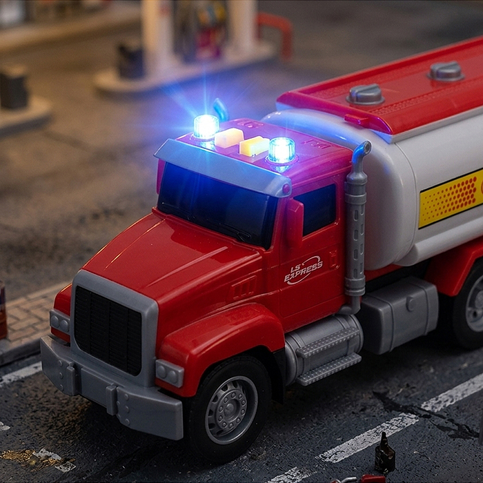 Машина WY1199A "Бензовоз" 1:20 (свет, звук) в коробке
