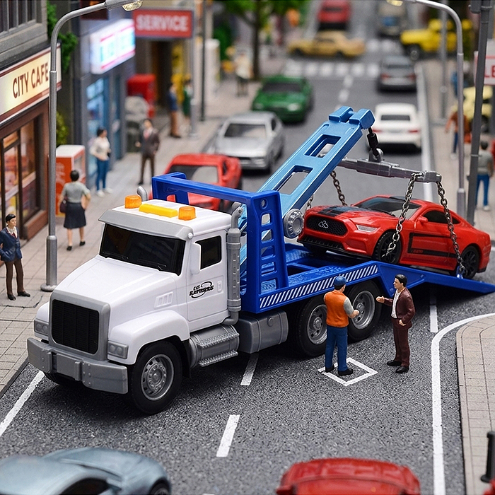 Машина WY1198A "Автовоз" 1:20 (свет, звук) в коробке
