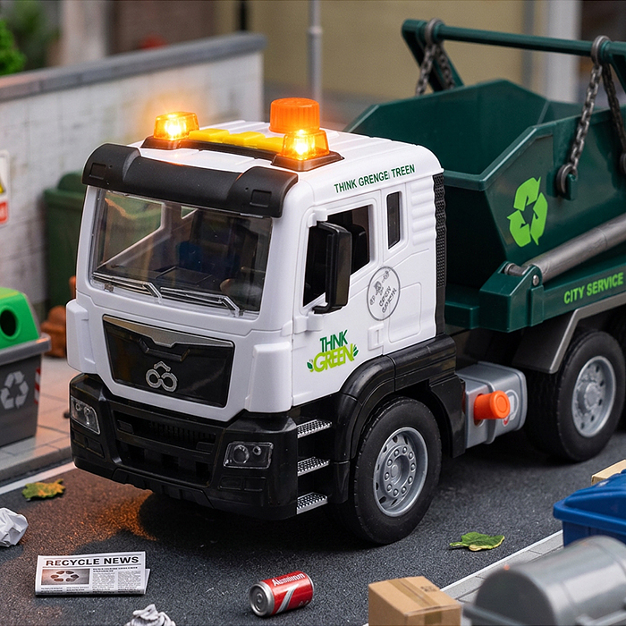 Машина WY1116A "Мусоровоз" 1:10 (свет, звук) в коробке