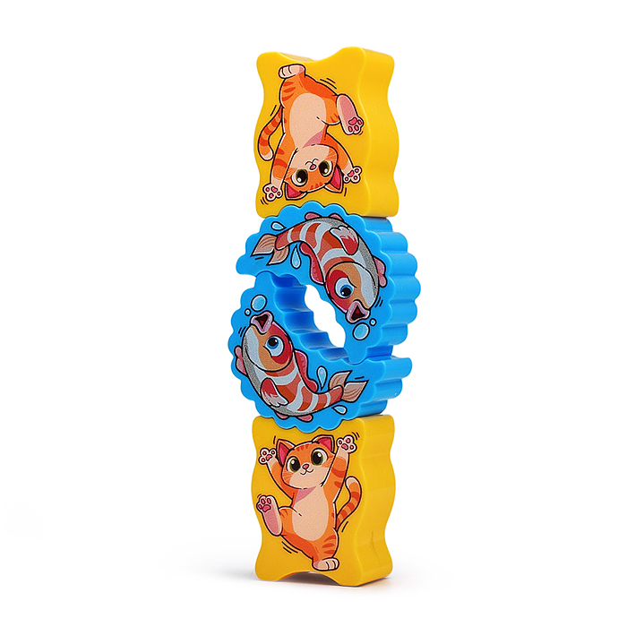 Игра Баланс 66205 "Кот ест рыбу" (22 детали) в коробке