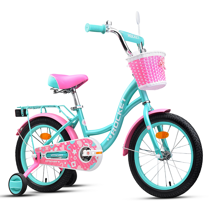 Велосипед 14" Rocket Little Lady, цвет бирюзовый