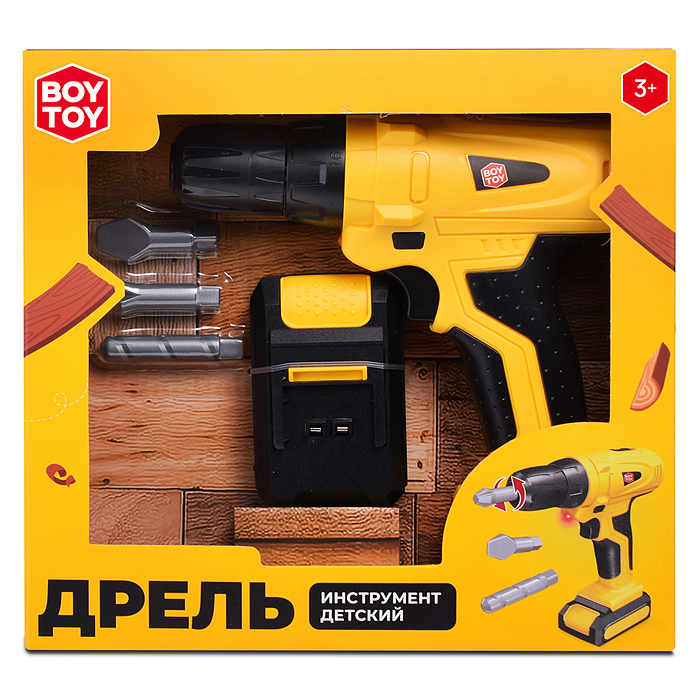 Фото к товару Инструмент детский BT0195 "Дрель- шуруповерт" в коробке Инструмент детский BT0195 "Дрель- шуруповерт" в коробке
