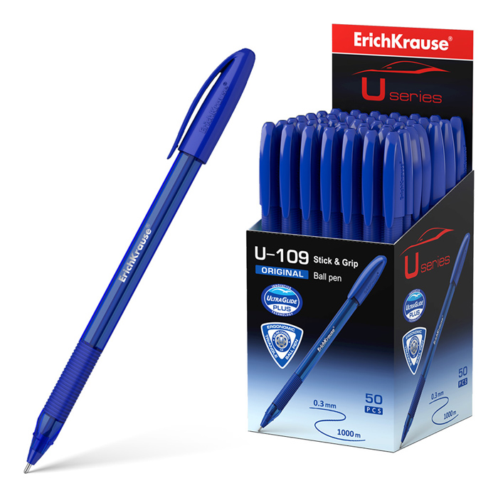 Ручка шариковая U-109 Original Stick&Grip 1.0, Ultra Glide Technology, цвет чернил синий