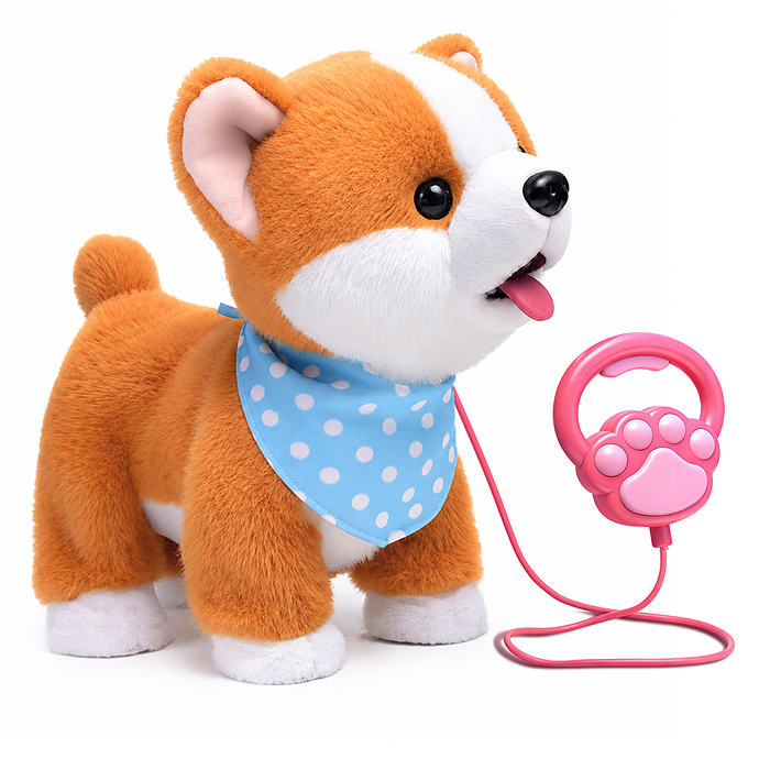Мягкая игрушка UT0408 "Собака "Коржик" интерактивная, в коробке