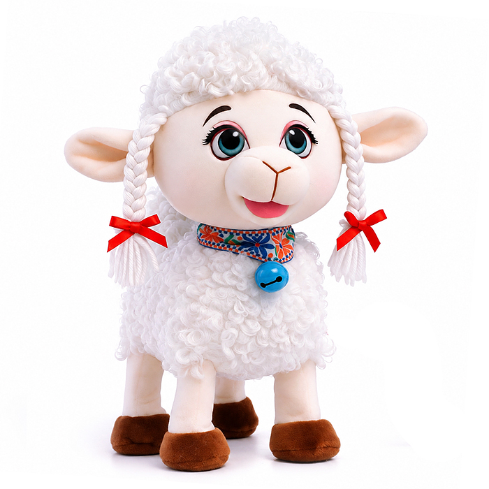 Мягкая игрушка UT0420 "Овечка" интерактивная. в коробке 