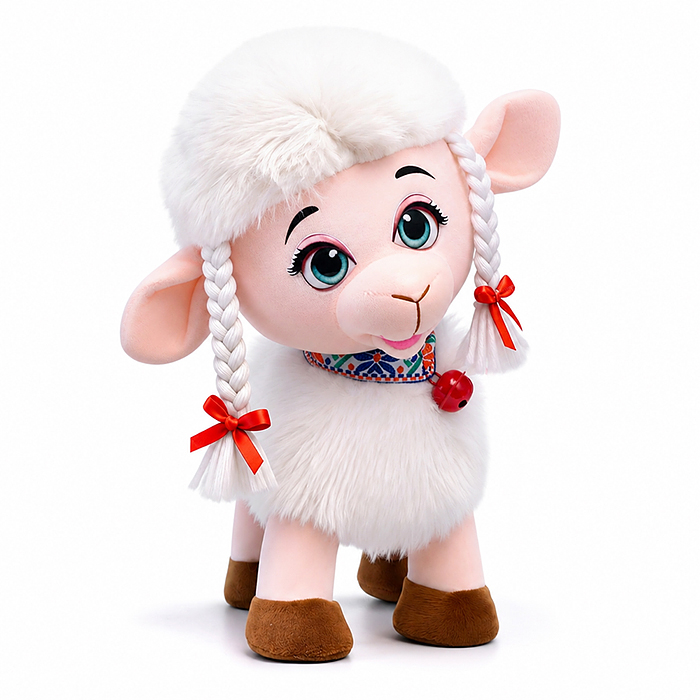 Мягкая игрушка UT0420 "Овечка" интерактивная. в коробке 