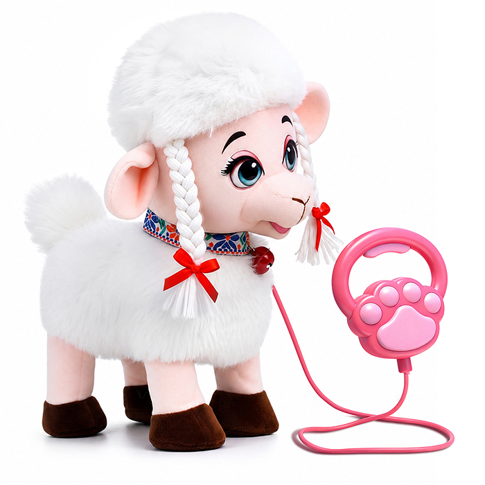 Мягкая игрушка UT0420 "Овечка" интерактивная. в коробке 