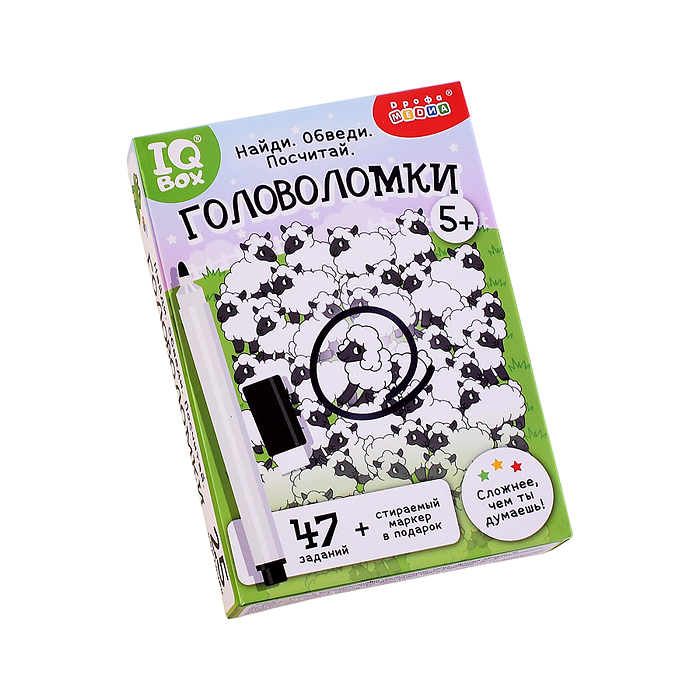 Фото к товару IQ Box. Головоломки. Найди. Обведи. Посчитай IQ Box. Головоломки. Найди. Обведи. Посчитай