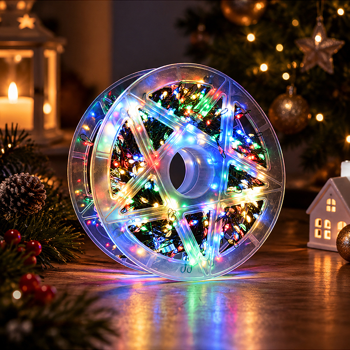 Электрогирлянда DP-0214 "Мишура" 20 м, 600л, цветная